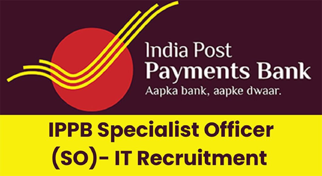 India Post Payment Bank Specialist Officer SO Recruitment 2024 Apply Online for 68 Posts