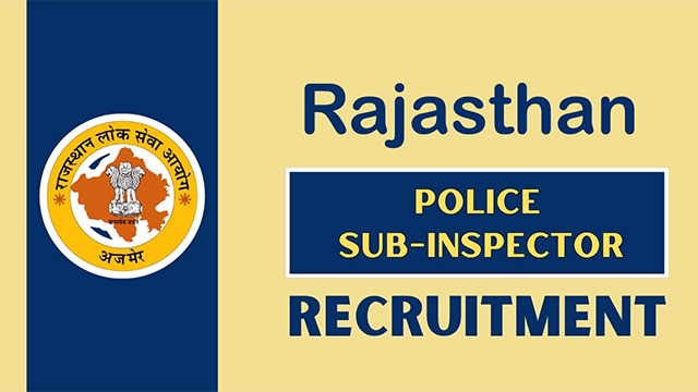 RPSC Rajasthan Police Sub Inspector Telecom Recruitment 2024